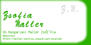 zsofia maller business card